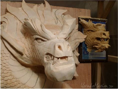 Деревянная скульптура. Изготовление деревянного дракона. Часть вторая ...