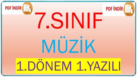 S N F M Zik D Nem Yaz L Sinif M Z K D Nem Yazili Pdf