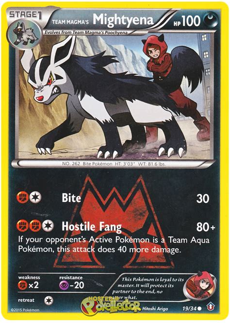 Team Magma S Mightyena Double Crisis Pokemon Card