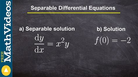 How To Solve A Separable Differential Equation YouTube