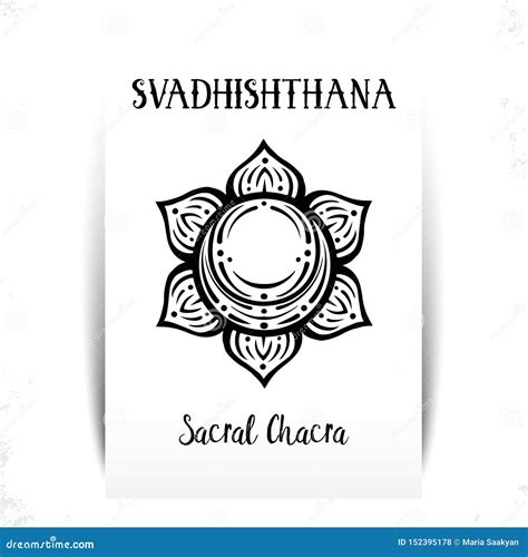 Svadhisthana. Sexual, Second, Sacral Chakra Symbol Vector Illustration ...