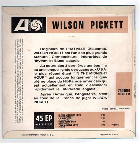 French Ep Wilson Pickett In The Midnight Hour Atlantic 750004 EBay