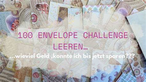 Envelope Challenge Umschl Ge Zusammen Leeren Budgetplanung