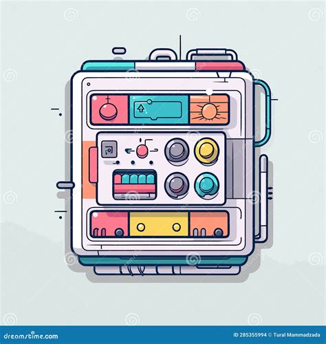 Vector of a Refrigerator Covered in Colorful Magnets Stock Illustration ...