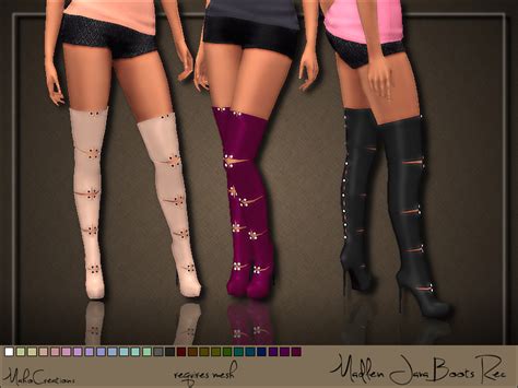 The Sims Resource Madlen Java Boots Recolor Mesh Needed