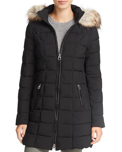 Laundry By Shelli Segal Faux Fur Trim Hooded Puffer Coat Bloomingdales