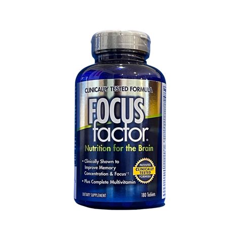 FOCUSfactor Nutrition for the Brain Dietary Supplement, 180 Tablets ...