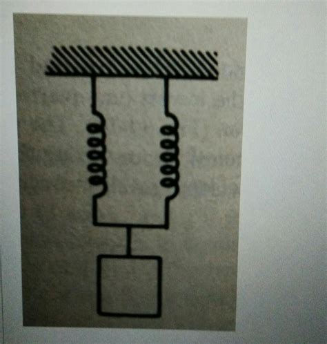 Two Identical Springs Each Have K N M A Kg Is Connected