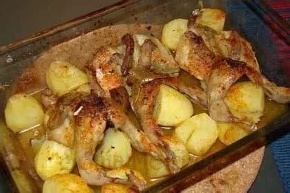 Codornizes Assadas No Forno Batatas Receita Petitchef