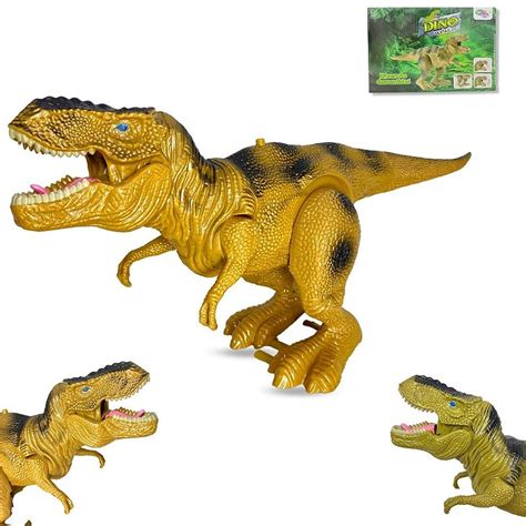 Dinossauro De Brinquedo Anda Emite Som Tiranossauro Rex F114 Loja