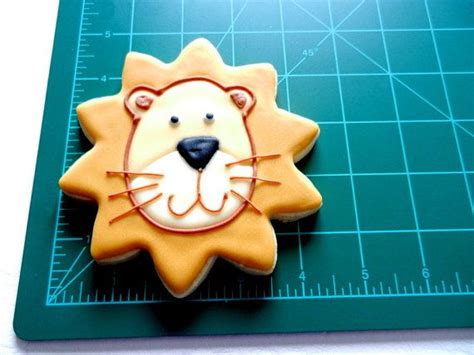 Lion Face Hand Decorated Sugar Cookies 2395 Etsy Sugar Cookies