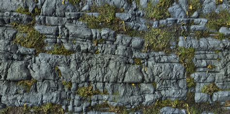 Mossy Cliff Rock Pbr Material Flippednormals