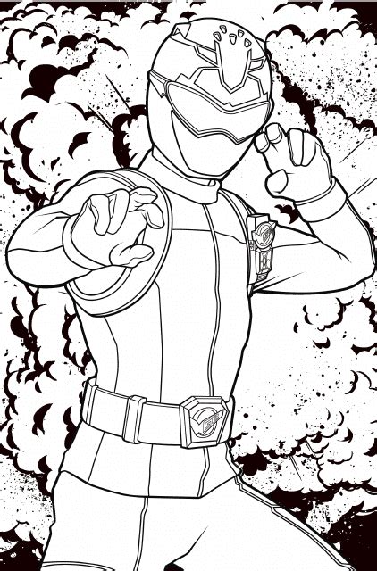 Power Rangers Coloring Page Ranger Red Download Printable Pdf Templateroller