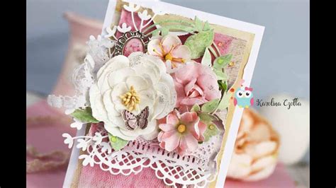 Shabby Chic Card With Tulle Ruffle Cardmaking Tutorial Youtube