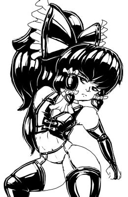 Reimu On Latex By Angelauxes Hentai Foundry