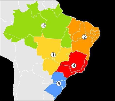 Analise O Mapa A Seguir E Identifique As Regiões Brasileiras Me Ajudem