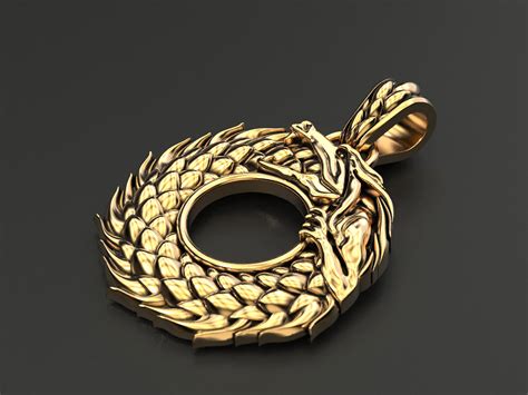 Stl File Pendant Ouroboros 🐍・3d Print Design To Download・cults