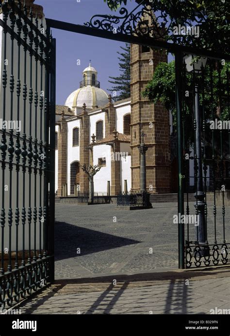 Canary Islands Church De Nuestra Senora Del Pino Dome Red Brick Tower