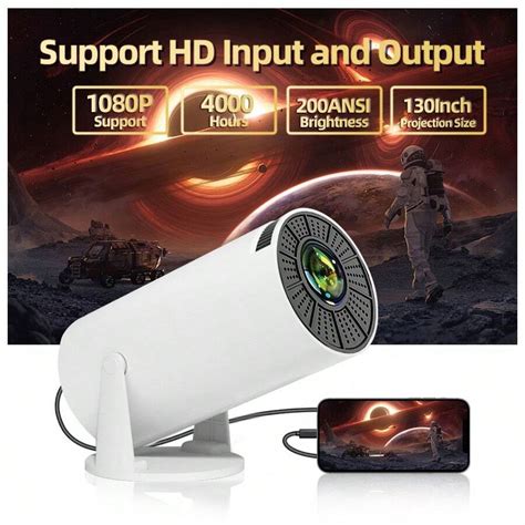Projektor 1080P HD, obsługuje wejście/wyjście HD, połączenie z wieloma ...