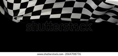 3d Illustration Checkered Flag End Race Stock Illustration 2064708776