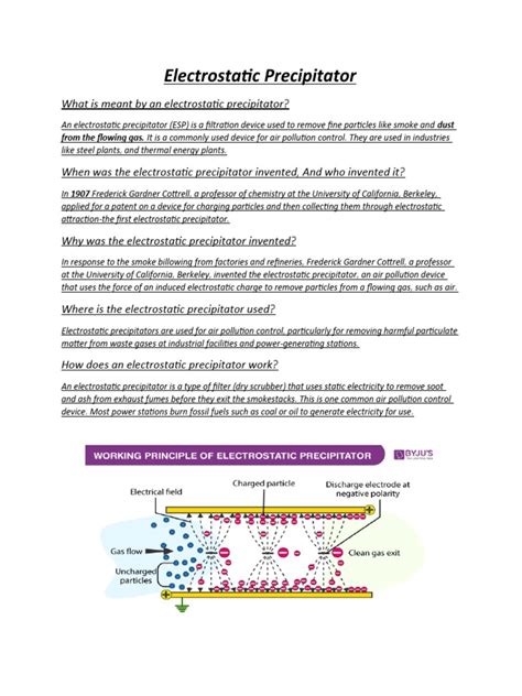 Electrostatic Precipitator | PDF