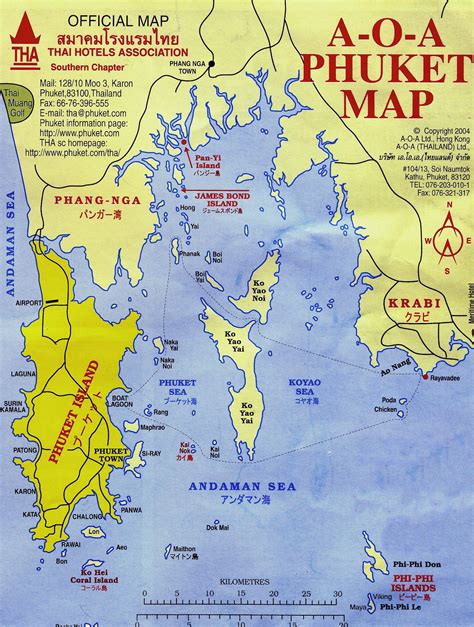 Map of Phuket Island Tsunami Region in Thailand - Encircle Photos