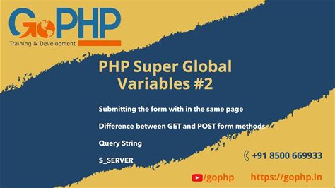 Part2 PHP Super Global Variables YouTube