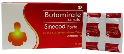 Sinecod Forte Butamirate Citrate 50mg Sustained Release Tablet 1s