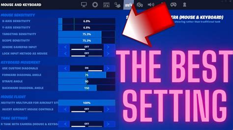 The Best Keyboard And Mouse Settings For Aim And Building Youtube