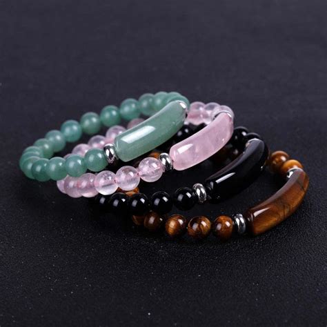 Розовый кварц натуральный камень Lucky Tiger Eye браслет женские ...