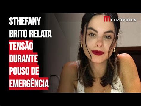 Sthefany Brito relata tensão após pouso de emergência durante voo para