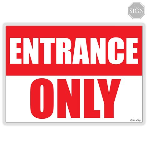 Entrance Exit Only Sign - Laminated Signage - A4 Size | Lazada PH