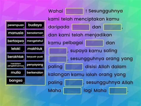 Kepelbagaian Bangsa Dalam Islam Missing Word