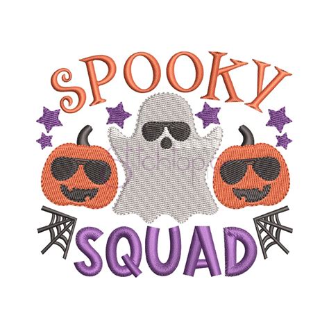 Spooky Squad Embroidery Design - Stitchtopia