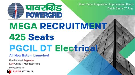 Pgcil Dt Recruitment I Sets Mega Recruitment I Short Term