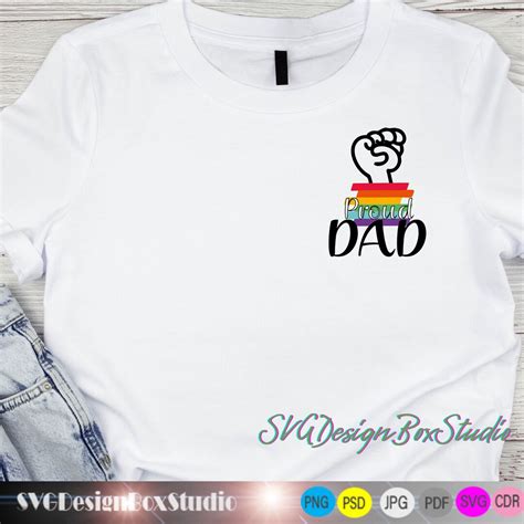 Proud Lgbtq Dad Svg Gay Pride Dad Svg Proud Dad Rainbow Lgbtq Dad Svg Equality Svg Lgbt Svg