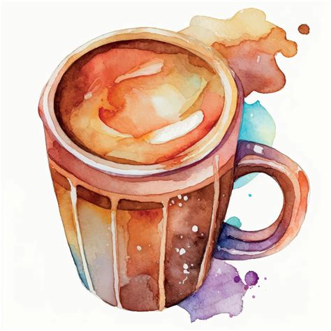 Hand drawn watercolour coffee cup 17023171 Vector Art at Vecteezy