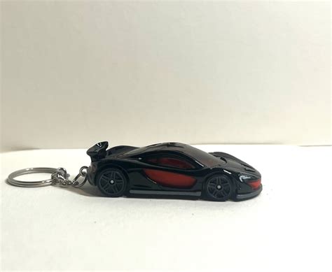 Hot Wheels Mclaren P1 Black Keychain Etsy
