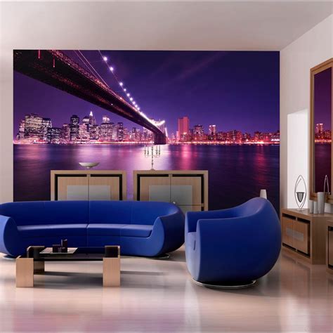 Tiptophomedecor Cityscape Wallpaper Wall Mural Skyline Of Nyc At