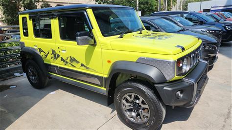 Maruti Suzuki Jimny Alpha Kinetic Yellow With Bluish Black Roof YouTube