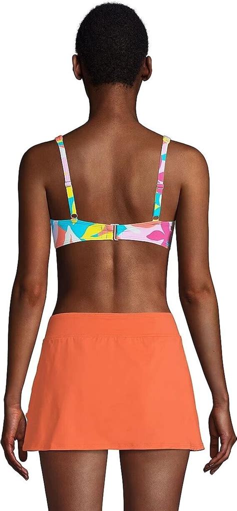 NWT Lands End Womens Twist Front Underwire Bikini Top Size D EBay