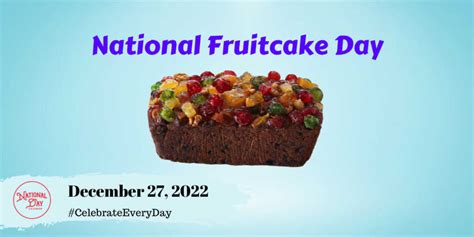 DECEMBER 27, 2022 | NATIONAL FRUITCAKE DAY - National Day Calendar