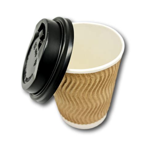 12oz Coffee Tea Striped Black Hot Cup Only Vivopac Marketing Sdn Bhd