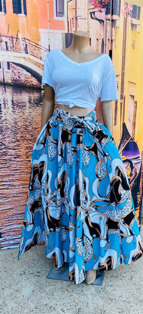 Ankara Maxi Skirt With Pockets