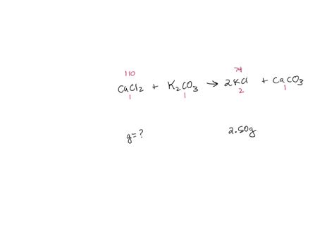 Solved How Many Grams Of Calcium Chloride Are Needed To Produce 250 G