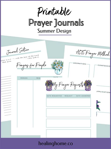 Prayer Journal Printables Free Prayer Journals For Women Healing Home