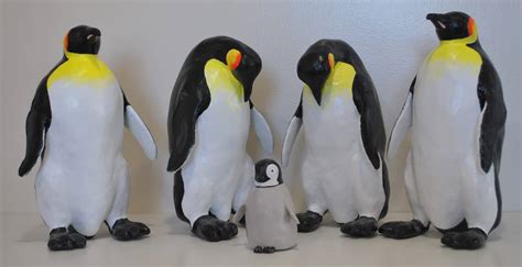 Six Penguins • Ultimate Paper Mache