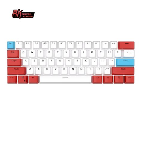 Royal Kludge Rk61 Pbt Double Shot Backlit Keycaps German Layout Blank