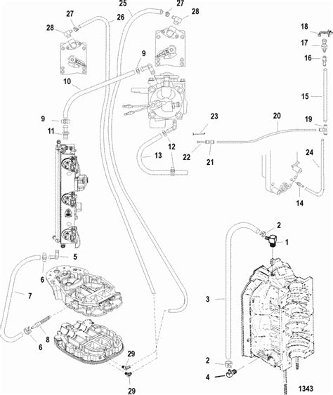 Mercury Marine V Hp Dfi L Water Hoses Parts