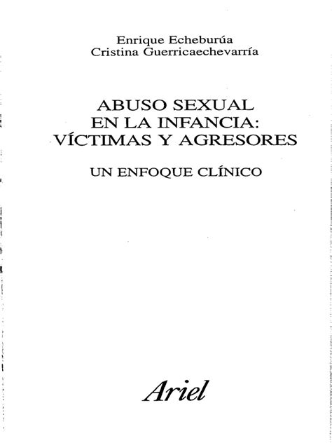 Abuso Sexual En La Infancia1 Pdf Comportamiento Abusivo Sociedad